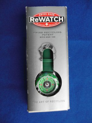 Rewatch Armbanduhr - Swiss Made (grün - Heineken) Ovp - 90er Jahre (kult) Bild