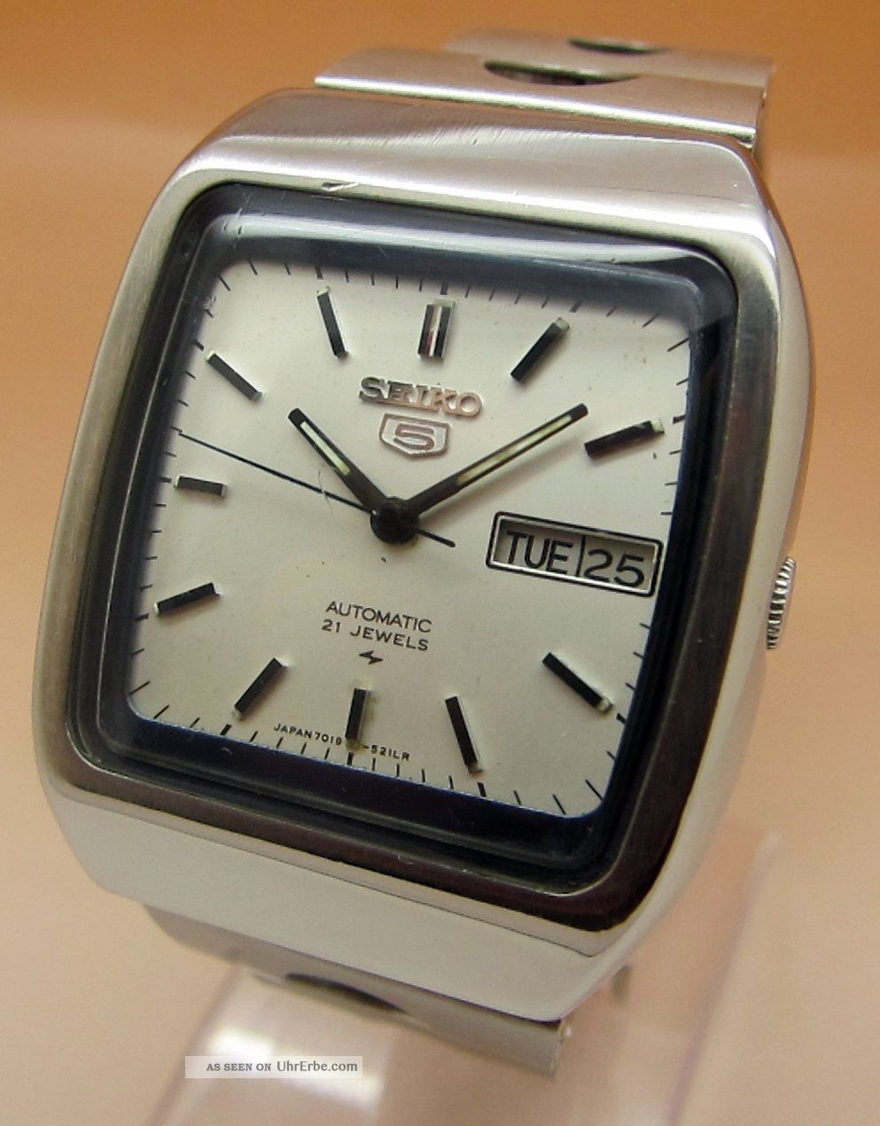 Seiko 5 Square Tv 7009 - 5150 Automatik Uhr Datum & Taganzeige Armbanduhren Bild