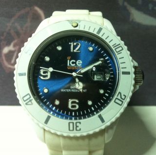 Armbanduhr Ice Watch,  Weiß,  Ziffernblatt Blau,  Ohne Ovp Bild