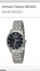 Damenarmbanduhr Emporio Armani Ar1653 Silberf.  Quartz Classic Edelstahl Armbanduhren Bild 6