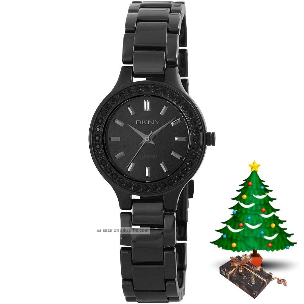 Dkny Donna Karan Ny8142 Damenuhr Keramik Schwarz