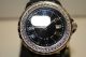 Sarah Kern Uhr Silber Schwarz Diamanten Kristalle Leder Modisch Edel Top Armbanduhren Bild 1
