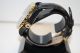 Sarah Kern Uhr Gold Schwarz Diamanten Kristalle Leder Modisch Edel Top Armbanduhren Bild 1