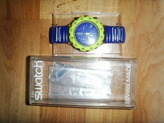 Swatch,  Swiss Made,  Uhr,  Armbanduhr,  Analog,  Blau,  Grün Bild