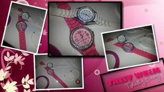 ♥ Uhr Quartzuhr Damenuhr Armbanduhr Analoguhr ♥ Tally Weijl Pink ♥ Blogger Bild