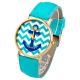 Geneva Fashion Damen Schiff Anker Stil Leder Armband Analog Quarzuhr Watch Armbanduhren Bild 4