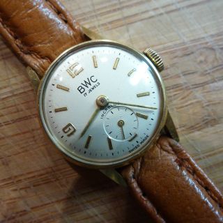Bwc Damenuhr Mechanisch Handaufzug Armbanduhr Uhr Sammler 17 Jewels Swiss Bild
