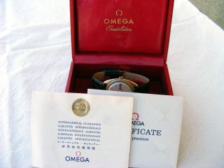 Top Omega Constellation Automatic Day Date Chronometer Ss/ 14 Kt.  Gold Mit Box Bild