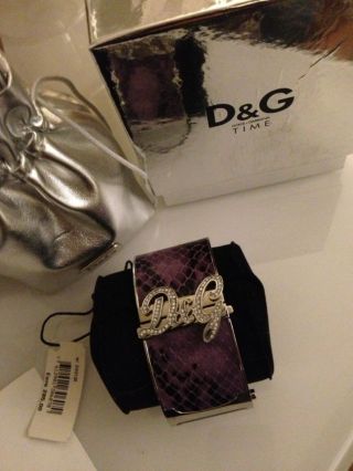 Org.  D&g Dolce & Gabbana Uhr Spange Snake Damenuhr Watch Jaws Schmuck Strass Bild
