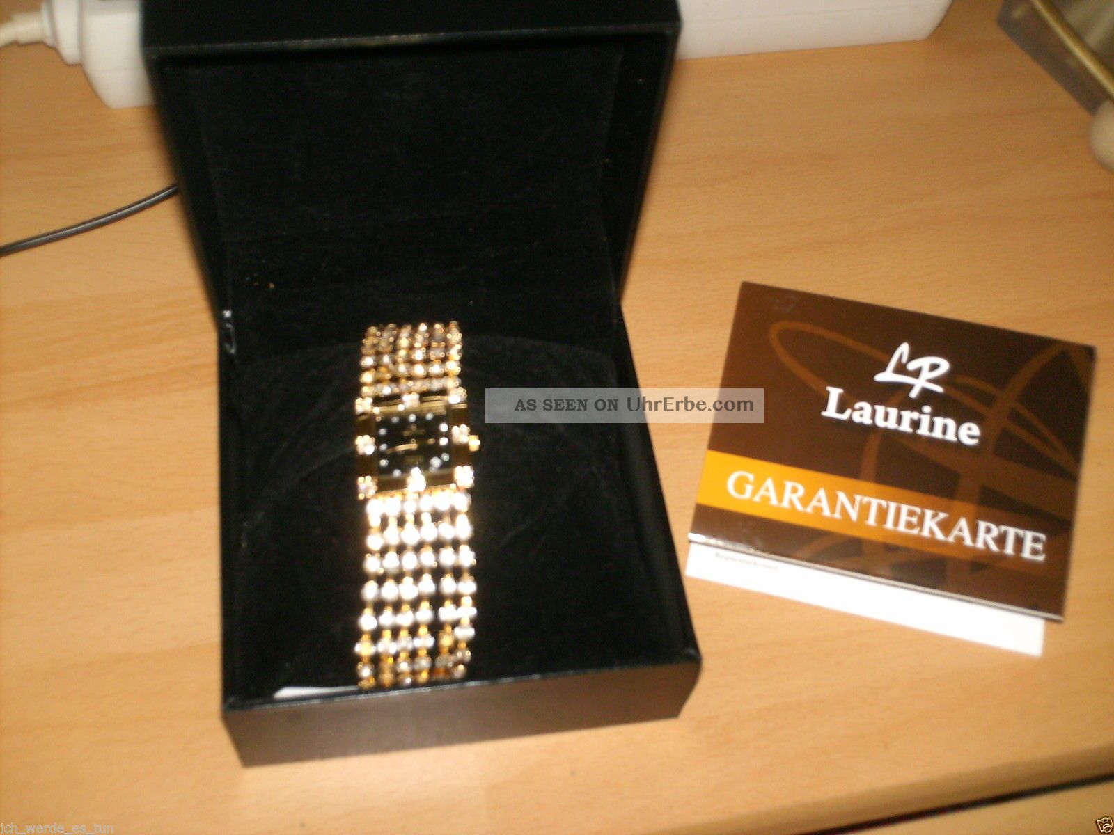 Damenuhr Armbanduhr Laurine 18 K Vergoldet Mit Originalschachtel Armbanduhren Bild