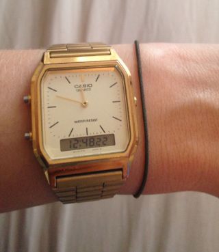 Casio Armbanduhr Uhr Gold Retro Model: Aq - 230ga - 9dmqyes Bild