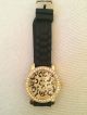 Uhr Armbanduhr Schwarz / Gold / Leoprint Armbanduhren Bild 3
