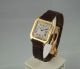 Cartier Santos Mechanique Handaufzug 750er Gold Mit Faltschliesse Armbanduhren Bild 3