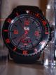 Ice Watch Surf,  Black - Red,  Di.  Br.  Xb.  R.  11,  Extra Big,  In Ovp Und Neuwertig Armbanduhren Bild 1