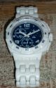Swatch Chrono Blue Purity Uhr; Chronograph,  Datum,  Blau/weiß Armbanduhren Bild 3