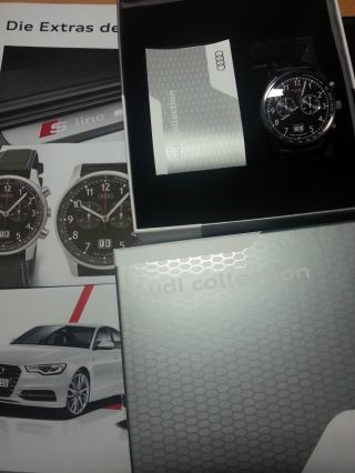 Audi Quattro Uhr - Big Date - Armanduhr - Chronograph - Stoppuhr Bild