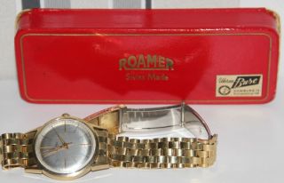 Vintage Rw Roamer Handaufzug Brevete Gold Plated,  Mechanical Swiss Uhr Bild