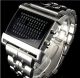 Matrix Herren Armbanduhr Metall Display Led Blau Binäre Uhr Digital Watch 3941 Armbanduhren Bild 1