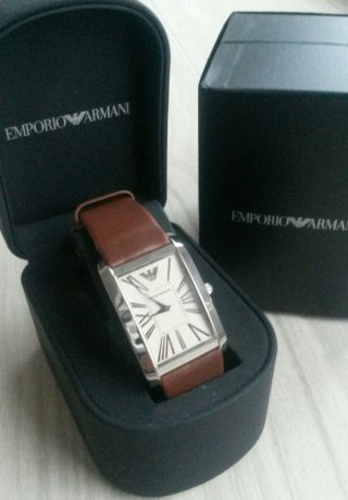 Emporio Armani Slim Ar2032 Armbanduhr,  Np 259€ Top Gepflegt &ovp Herrenuhr Bild