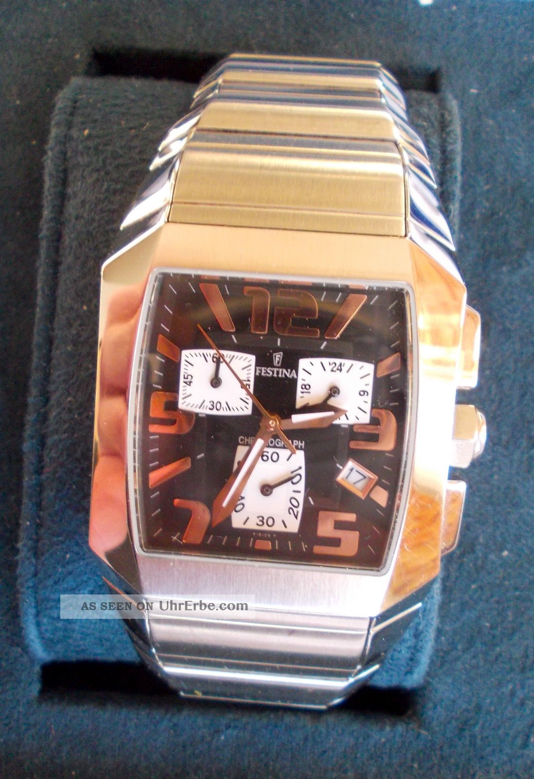 Festina Armbanduhr Chronograph Quarz F16129 /5 Neuwertig Sport Uhr Armbanduhren Bild