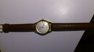 Bergmann Armbanduhr Modell 1963,  Vergoldetes Gehäuse 24 Karat,  Ungetragen Bild