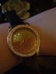 Gold Uhr Mit Strass Armbanduhren Bild 2