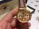 Elegante Herrenuhr / Armband Uhr Edelstahlgehäuse Goldfarbenes Ziffernblatt Armbanduhren Bild 1
