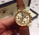 Elegante Herrenuhr / Armband Uhr Edelstahlgehäuse Goldfarbenes Ziffernblatt Armbanduhren Bild 8