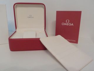 Omega Armbanduhren Box Mit Überkarton Und Dokumentenmappe Bild