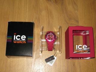 Ice Watch Small Armbanduhr Uhr Unisex (sw.  Che.  U.  S.  12) Lila Rot Cherrie Ovp Bild