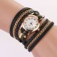Retro Leather Bracelet Watch Lady Woman Synthetic Leather Quartz Wrist Watch Z00 Armbanduhren Bild 2