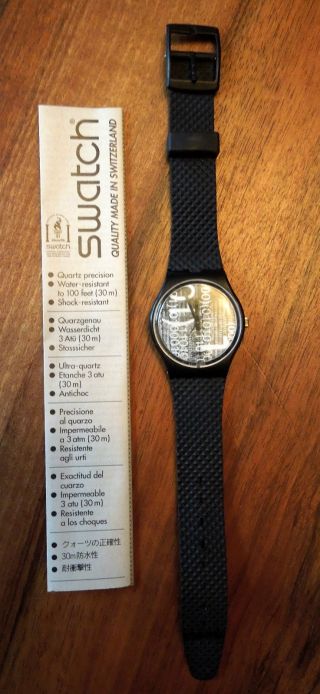 Swatch Gent Coding Watch (gb172) Uhr Armbanduhr Für Sammler Swiss Made Bild