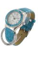 Nele Fortados Damen Strassuhr Uhr Armbanduhr Pu - Leder Blau B - Ware Armbanduhren Bild 1