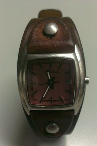 Fossil Uhr,  Braun/rosa Bild