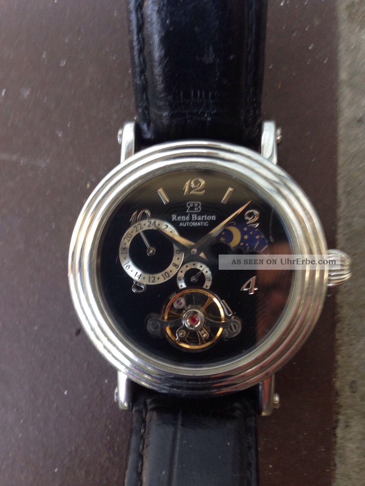 Rene Barton Automatik Herrenuhr Offene Unruh