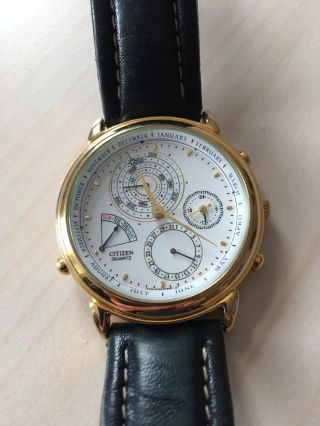 Vintage Uhr Watch Citizen Perpetual 6700 - G70072 Ewiger Kalender Bild