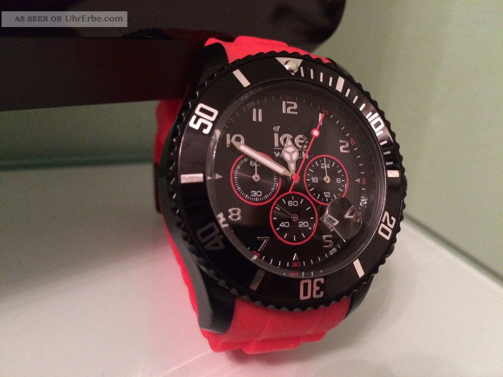 Ice Watch - Ice Chrono Schwarz Rot Uvp 139€ Armbanduhren Bild