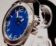 Fossil Edelstahl Silikonband Herren Uhr Blau Silber Bq1170 Armbanduhren Bild 1