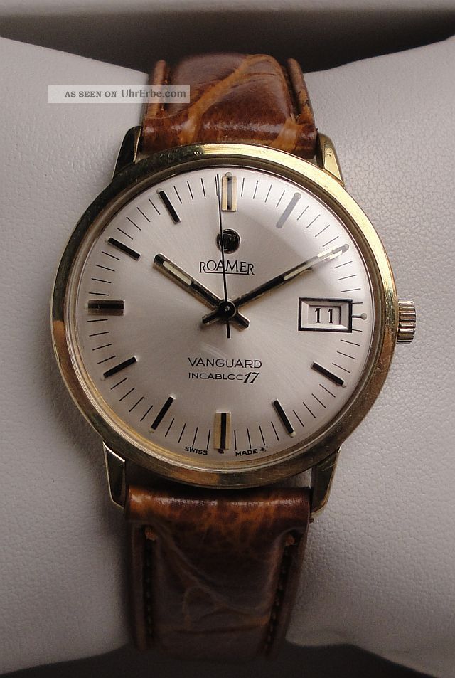 Klassische Vintage Armbanduhr Roamer Vanguard - Handaufzug - Mit Datumsanzeige Armbanduhren Bild