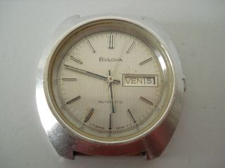 Bulova Automatic Day&date Swiss Made Vintage Defekte Hau.  70er Jahre Ansehen Bild