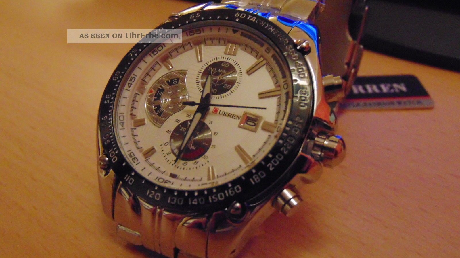 Der Neue Curren Analog Armbanduhr,  Gold Und Weiss,  Aus Edelstahl Armbanduhren Bild