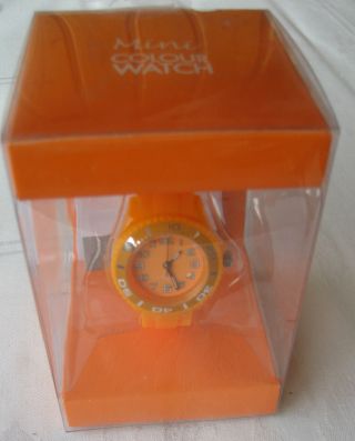 Kinderuhr,  Mini Colour Watch,  Orange,  Verpackt,  Mit Silikonarmband Bild