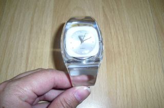 Armbanduhr Klar Strasssteine Marvis Quartz Transparent Silber Uhr Bild