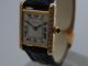Cartier Tank Uhr 18k Gelbgold Handaufzug Damenarmbanduhr Armbanduhren Bild 1