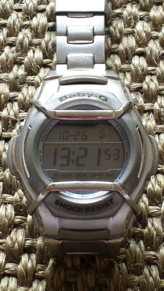 Casio Baby - G Vintage Armbanduhr Baby - G Shock Resist.  Weiß Silber Bild