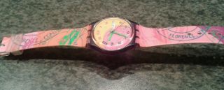 Swatch Swiss Tag & Datum Florence Armbanduhr Pink,  Neue Batterie Bild
