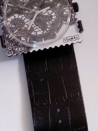Stamps Uhr Mit Schwarzem Kroko Armband Bild