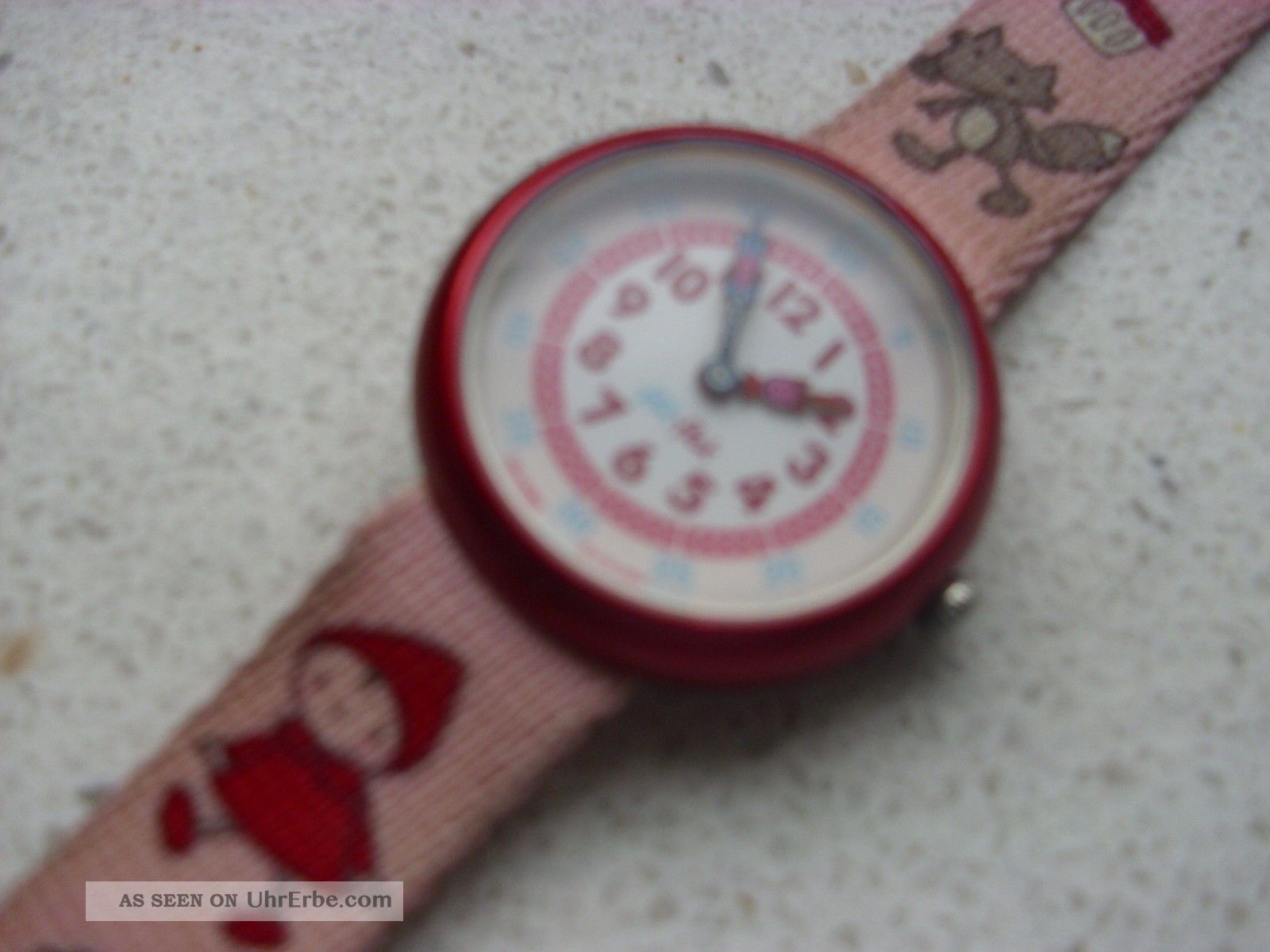 °°°flik Flak° Kinder Armbanduhr°pink Rosa°stoffarmband Mit Süßem Muster°zucker Armbanduhren Bild