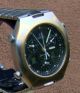 Omega Seamaster Chronograph Chronometer Analog Digital 1/100 Sec.  18 Kt Gelbgold Armbanduhren Bild 2