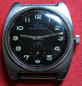 Alsi - Wehrmachtswerk - Armbanduhr 60/70er Jahre Bild